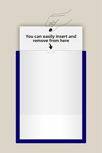 Yönline 2-Piece A4 Navy Blue Certificate Frame Self-Adhesive Foil 24X31 cm Corporate Practical Set