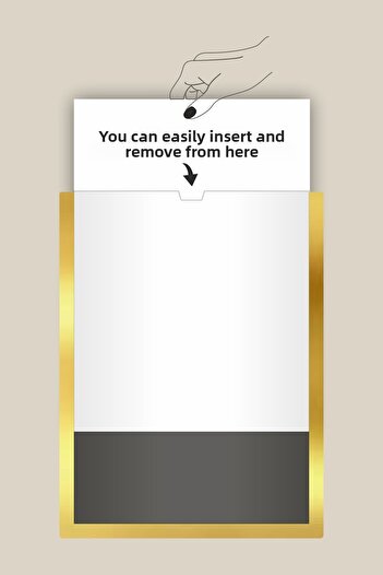 Yönline 10-Piece A4 Gold Document Frame Sticking to the Wall - Modern Foil with Easy Use