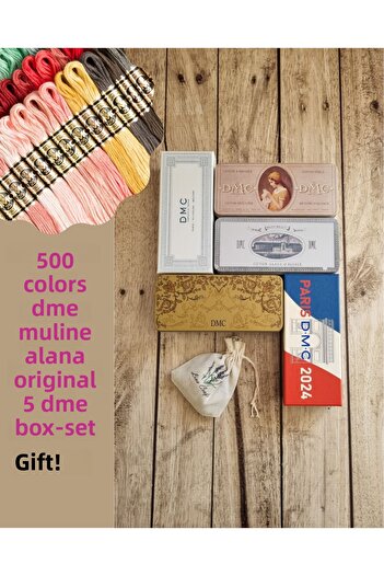 Dmc Muline 500 Color Yarn Set - 5 Boxes with Gift