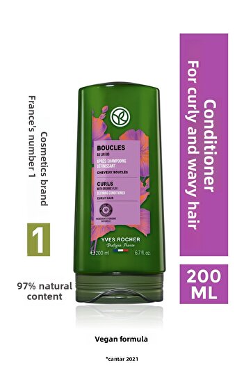 Yves Rocher Boucle Defining Conditioner - Curly and Wavy Hair - Boucle -Vegan -200Ml