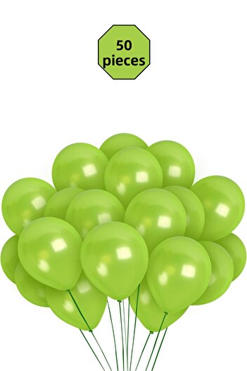 Bunloon Metallic Light Green Balloons 50 Pcs – 12 Inch Bulk Organization and Party Set