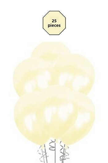 Bunloon Metallic Cream Balloons 25 Pieces – 12 Inch Chic Decoration and Event Set