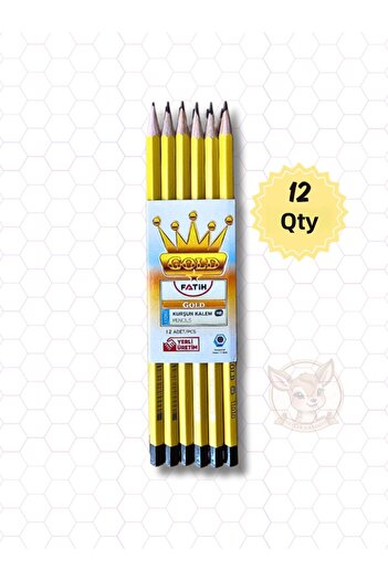 Fatih Gold Pencil Yellow (12 Pieces)