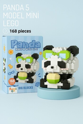 Nandy Home Panda 5 Model Character Figure 3D Building Toys