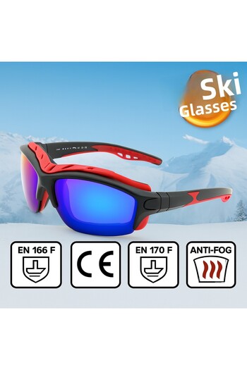 Angel Eyes Ski Goggles Anti-Fog Ventilated Uv Protection Sun Snow Glasses Blue Mirrored Snowboard Sport