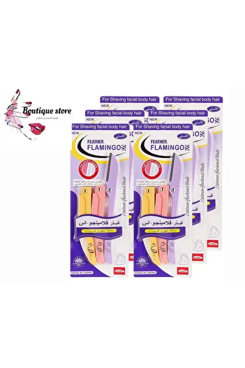 Flamingo شفرات حلاقة فيذر إس الأصلية، عبوة من 6 قطع