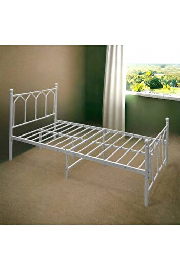 Al Saada Home Iron Bed Frame White 90 X 190 cm