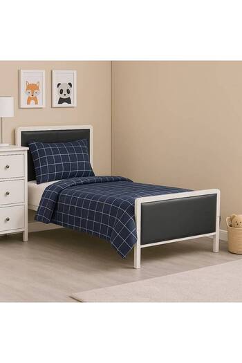 Al Saada Home Iron Bed Frame - 90 X 190 cm - White