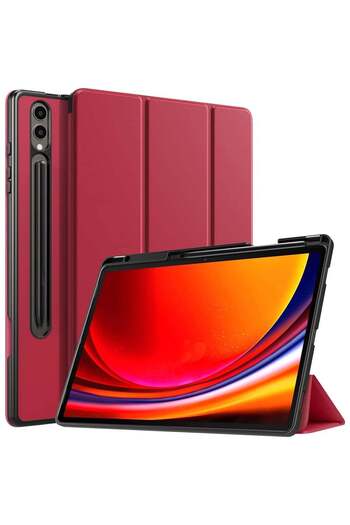 SIGLOO Husa premium Slim Smart Cover Trifold pentru Lenovo Tab P11 Pro 2nd Gen 11.2 inci red wine