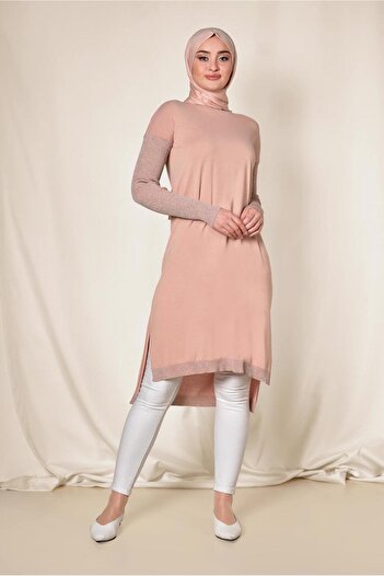 Alvina Silvery Tunic with Side Slips 4523