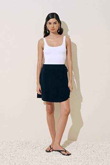Manuka Towel Pareo Skirt Navy Blue