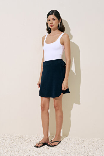 Manuka Towel Pareo Skirt Navy Blue