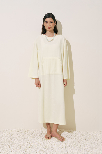 Manuka Towel Fabric Casual Dress Vanilla