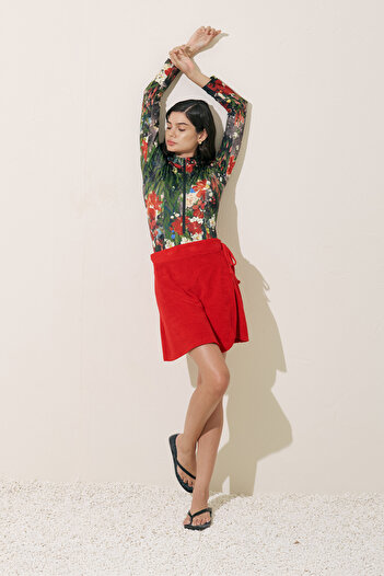 Manuka Towel Pareo Skirt Red
