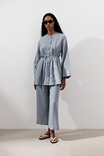 Manuka Linen Pencil Tunic Blue