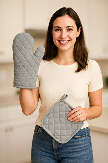 Miabella Home Oven Mitts Oven Holder Premium Heat Proof Kitchen Glove Holder Heat Resistant Gloves