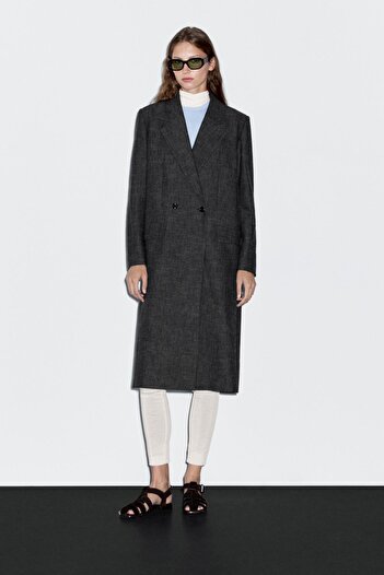 Massimo Dutti Uzun balıksırtı kaban