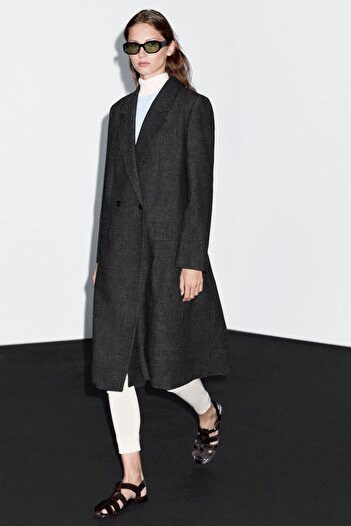 Massimo Dutti Uzun balıksırtı kaban