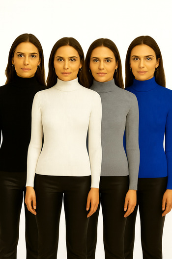 Sashaa Collection Set de 4 hanorace slimfit, unisex, din bumbac