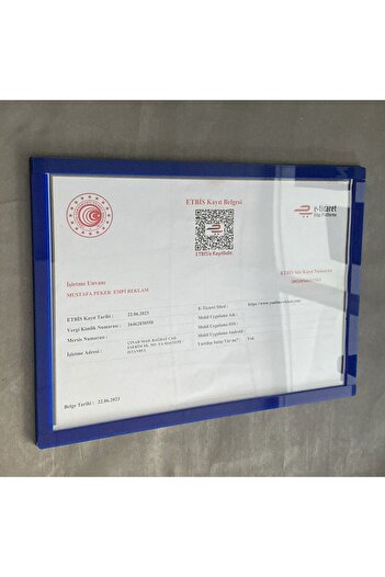 Yönline Navy Blue Certificate&Diploma Frame