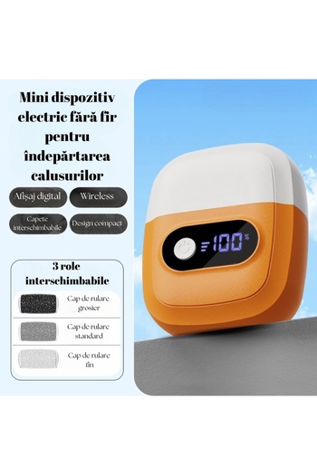 OEM Electric callus remover, dead skin exfoliator, pedicure, aluminum, orange