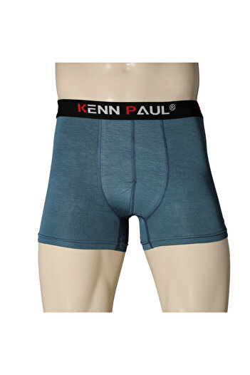 KENN PAUL Erkek İndigo Premium Bambu Boxer |Modern Kumaş| Erkek Boxer
