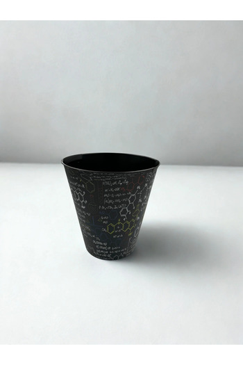 QUTU Q-Bin Formulas Patterned Trash Can