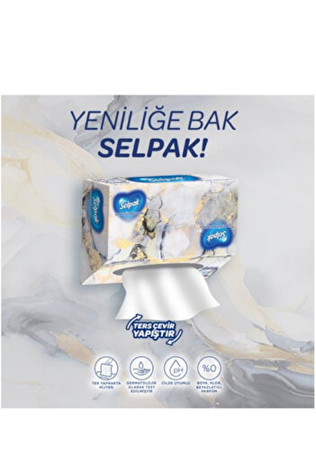 Selpak Hand and Face Towel Boxed Marble Pattern 80 Sheets