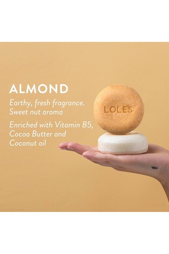 Lole's Shampoo Bar and Conditioner 2in1 with Almond Oil for Nourish & Deep Moisture