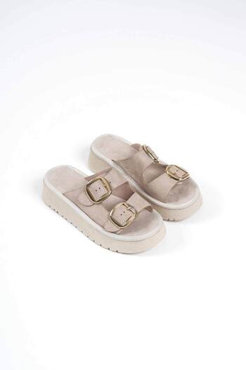 Zerenyus Place Premium Beige Suede Slippers