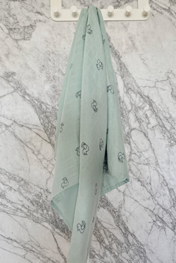 DEFNİE'S DUCK Çift katlı %100 Pamuk, Müslin Bebek Örtüsü, Büyük boy 100x100cm, OEKO-TEX Sertifikalı