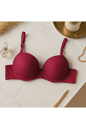 pae Mono Lace Embroidered Classic Padded Gathering Bra
