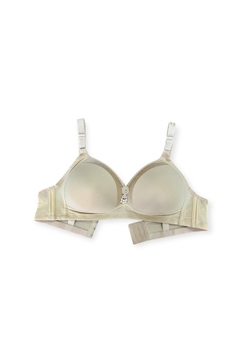 Divvinhomewear Women's Wire Free Unpadded C Cup Bra Skin
