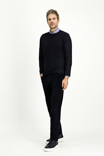 Kiğılı Relaxed Fit Comfortable Cut Lycra Velvet Trousers