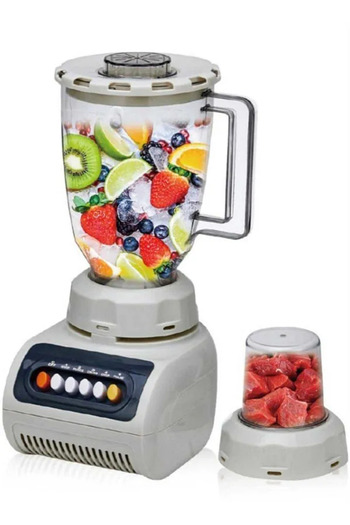 BUNCA YM-999 1.5L Electric Blender with Spice and Meat Grinder and 4 Speeds, 350W Power for Fruits and Vegetables