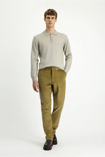 Kiğılı Regular Fit Thick Ribbed Cotton Velvet Trousers