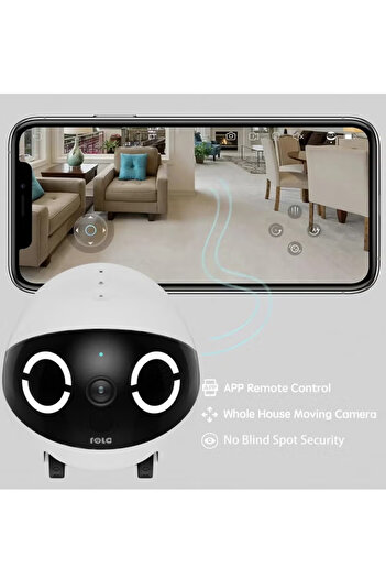 Lumely Mini 2K Robot Camera,137°Wide Angle,Wireless,Remote Control,2-Way Talk,Night Vision,Motion Detection