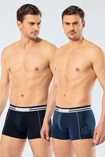 Cacharel Ανδρικό 2-pack Printed Boxer Navy Blue/μαύρο