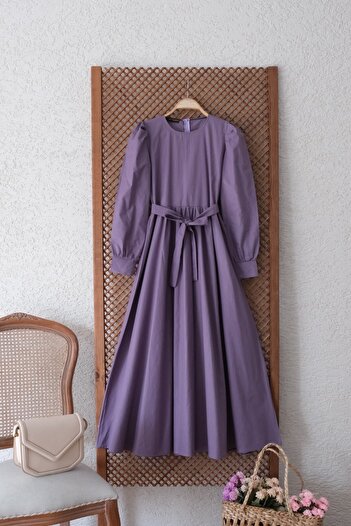 KÜÇÜĞÜM BUTİK Φόρεμα Hijab Lilac Poplin Flared