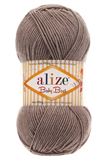 Alize بيبي بيست خيط صوف للحياكة اليدوية رمز اللون: 534- بني فاتح