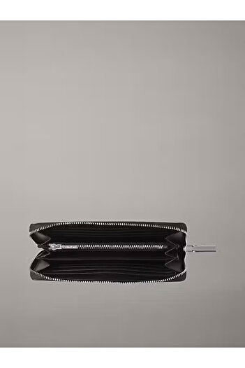 Calvin Klein Ck Re-Lock Large Zip Around Black Women's Wallet