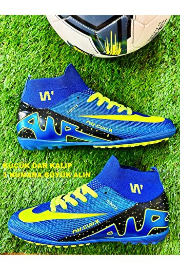 Walked Boys' Toothless Nailless Astroturf Football Sports Shoes with Flexible Throat Socks