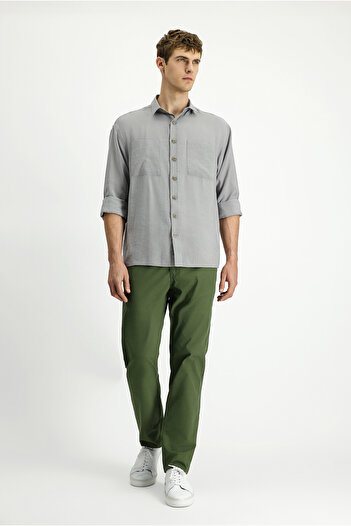 Kiğılı Slim Fit Slim Fit Lycra Canvas / Chino Trousers