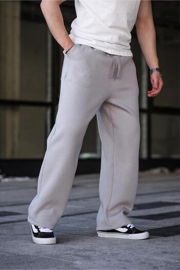 Madmext Painted Gray Relaxed Fit Men's Sweatpants E6578