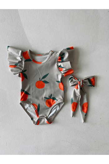 rg kidsstore Baby Girl Uv Protection Full Lycra Quick-Drying 2-Piece Swimsuit Set_Rg281