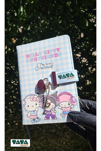 TATA CRAFT Sanrio Locked Notebook Licensed 100 Pages 17Cmx12Cm Memobook Timeless Agenda Gift