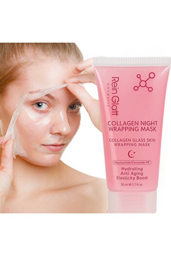 Rein Glatt Cosmetic Pembe Greyfurt Özlü |Soyulabilir Kolajen Porselen Cilt Nemlendirici Gece Maskesi Collagen Night Mask