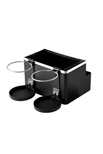 Generic Multifunctional Car Tissue Box Holder Water Cup Holder Large Capacity Car Storage Box