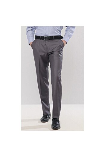 Vakamen Men's Gray Side Pocket Fabric Trousers