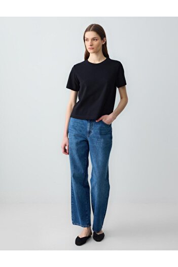 Jimmy Key Black 100% Cotton Crew Neck Short Sleeve Knitted T-Shirt